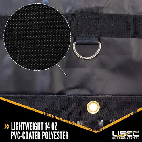 Vista 4 de US Cargo Control Lona de madera ligera de 3 piezas, material impermeable de poliéster recubierto de PVC de 14 onzas, protección duradera para tu