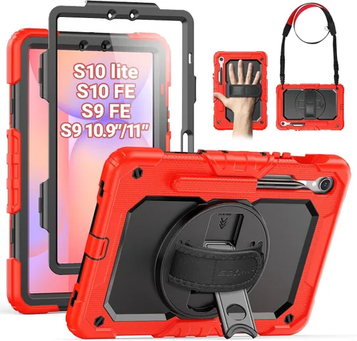 Vista 30 de SEYMAC Funda protectora resistente a prueba de golpes para Samsung Galaxy Tab A9 de 8.7 pulgadas 2023 (SM-X110/X115/X117), resistente a prueba