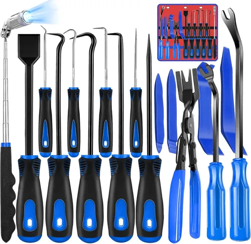Vista 8 de Keze Juego de herramientas de 12 piezas de púas y ganchos, incluye kit de herramientas de precisión larga y mini, para sello de aceite de automóvil