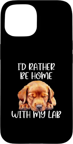 Vista 6 de Funda para iPhone 11 Pro Max Fox Red Lab Mom Dad I'd Rather Be Home Labrador Retriever
