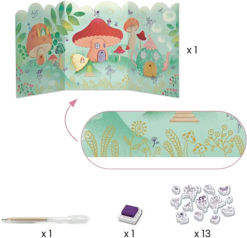 Vista 5 de DJECO Kit de manualidades de hadas – Pintura, dibuja, construye y más para el hogar, la escuela o regalos, divertido y creativo para familiares