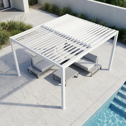 Vista 40 de Domi Pergola Screen All Aluminum, sombra de privacidad, 1 paquete, marrón
