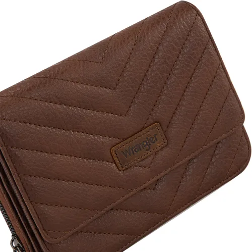 Vista 5 de Wrangler Bolso cruzado para mujer, cartera pequeña con correa y sobre de cuero para mujer