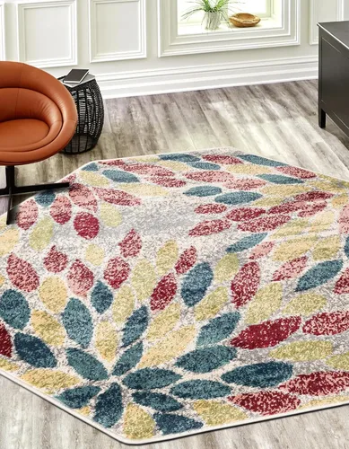 Vista 41 de Unique Loom Sumter Collection - Alfombra Rhett (2 pies x 6 pies, gris/azul marino)