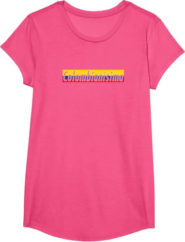 Vista 15 de Camisas Colombianisima Colombia para mujer Bandera de Colombia, Negro, S