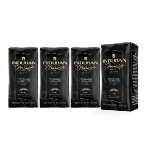 Vista 7 de Induban Gourmet, bolsa de 16 onzas, café de grano entero, tostado medio, café 100% arábica premium de la República Dominicana (paquete de 1)