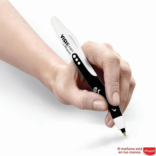 Vista 6 de Maped - Bolígrafo Visio de secado rápido para zurdos - Innovador (negro) - 2 paquetes de 1 Smudge-Resistant Quick Dry Technology - Ergonomic