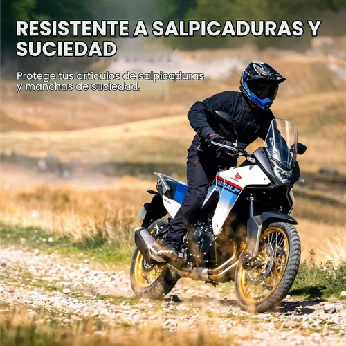Vista 7 de Bolsa impermeable para manubrio de motocicleta Bolsa compacta de almacenamiento para manillar de motocicleta Bolsa de motocross de ajuste Rojo