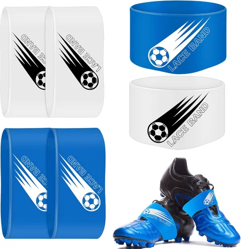 Vista 17 de Patelai 4 piezas de cubierta de cordón para tacos de fútbol, banda de zapato de fútbol, cubierta de zapato de fútbol, bandas de taco de fútbol