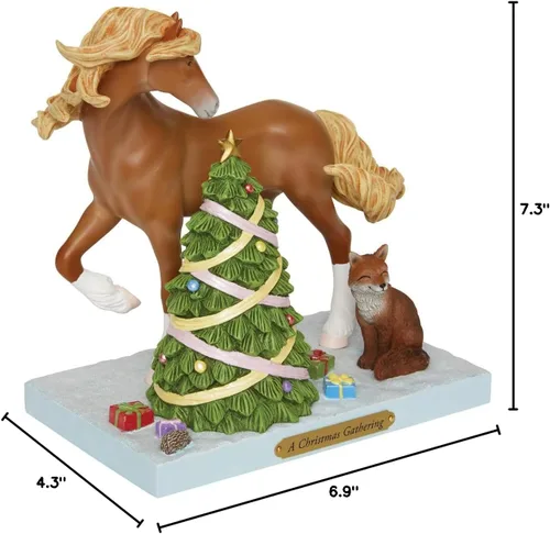 Vista 5 de Enesco The Trail of Painted Ponies a Christmas Gathering Figurilla, 7.3 pulgadas, multicolor