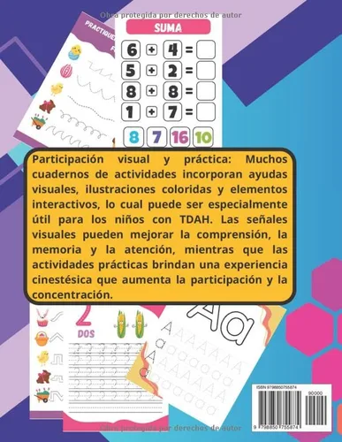 Vista 2 de Libro de Actividades para Niños con TDAH 70 actividades para mejorar la concentración y la atención de un Niño de 6 a 9 años - edición de color.