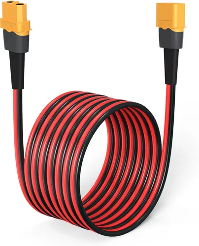 Vista 11 de ELFCULB 10AWG 2FT XT60 Cable de Extensión 2 6 10 20 35 50 75 100FT Conector XT60 Hembra a Macho para Batería RC Estación de Energía Portátil Panel