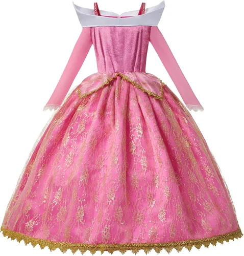 Vista 2 de DOCHEER Disfraz de princesa para niñas pequeñas vestido de fiesta de cosplay 2-12 T