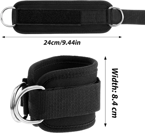 Vista 2 de 2 correas de levantamiento de pesas con anillos en D, correas de levantamiento de pesas, correa de muñeca para levantamiento de pesas, correa