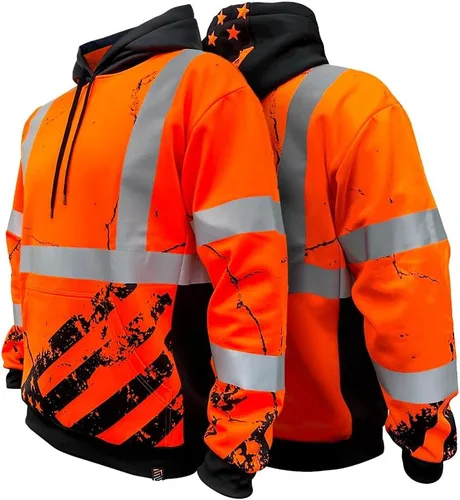 Vista 15 de SafetyShirtz SS360 ANSI Clase 3 Tipo R Sudaderas con Capucha Gráfica