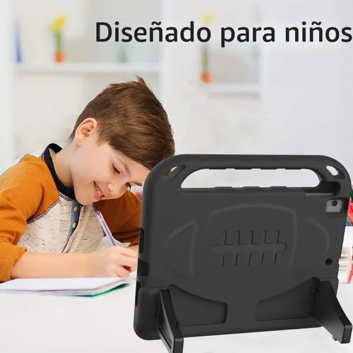 Vista 9 de BMOUO Funda para niños para iPad de 9ª/8ª/7ª generación (2021/2020/2019), con protector de pantalla integrado, soporte con mango a prueba de golpes