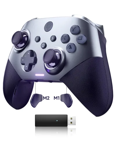 Vista 8 de EasySMX X10 Wireless PC Controller with Dual Hall Effect, Bluetooth Controller for PC/Switch/Steam/Android TV, Mobile - Include a White Swappable