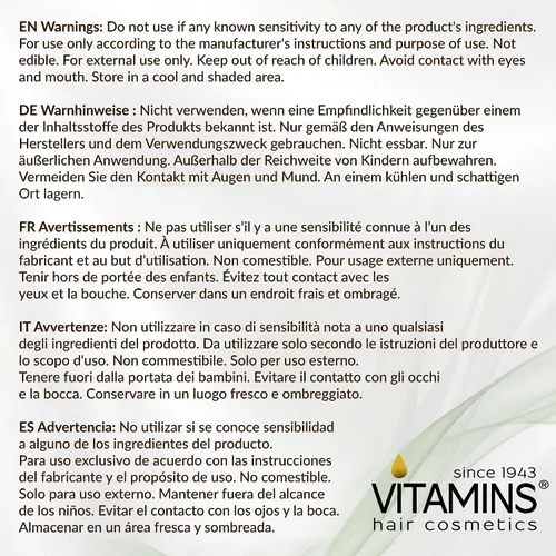 Vista 8 de VITAMINS hair cosmetics Acondicionador sin enjuague de queratina para cabello fino, hidratante ligero y crema desenredante hidratante para cabello