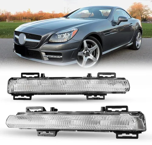 Vista 8 de 1 par de luces LED de conducción diurna DRL para la izquierda y derecha, lámpara antiniebla compatible con Mercedes Benz W204 W212 C-Class E-Class