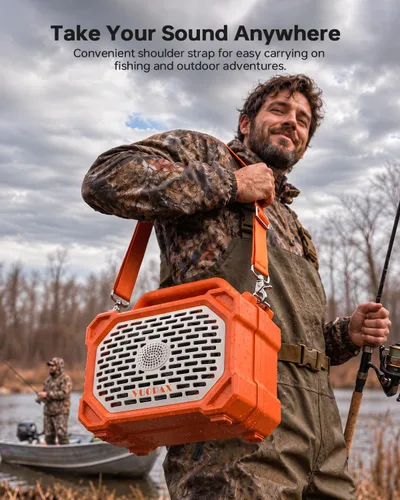 Vista 5 de Altavoz portátil al aire libre de Bluetooth 160W pico inalámbrico IP67 Naranja
