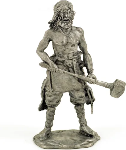 Vista 20 de Jarl escandinavo vikingo, norte, escultura de metal de los siglos 9-10. Colección 2.126 in (escala 1/32) figurita miniatura. soldados de juguete