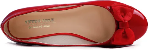 Vista 3 de Feversole - Zapatos bajos estilo ballerina para mujer, con punta redonda y lazo