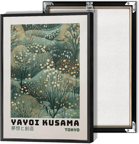 Vista 15 de Pósteres vintage de Ya yoi Kusama The Infinity Big World, arte de pared, arte de pared abstracto de habitación y estética, arte de pared hermoso