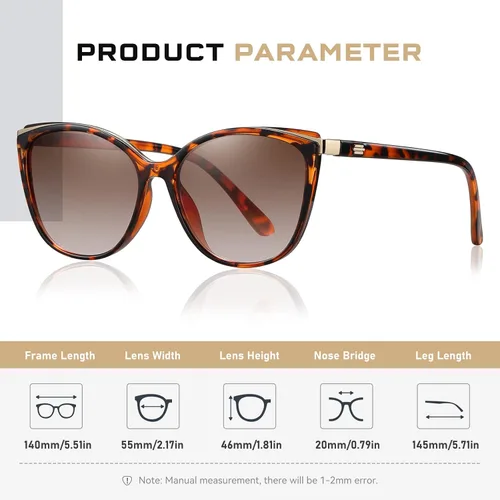 Vista 50 de Gafas de sol de moda ojo de gato para las mujeres moda Cateye UV400 protección gafas CL22017