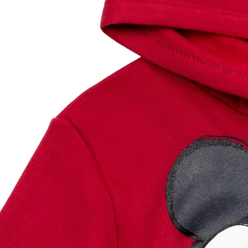 Vista 2 de Disney Mickey Mouse - Sudadera con capucha para niños pequeños, color rojo 2T