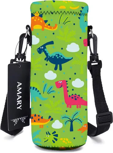Vista 9 de AMARY - Bolsa de transporte de neopreno para botella de agua, con correa ajustable para el hombro, cubierta aislada para botellas de acero Aves