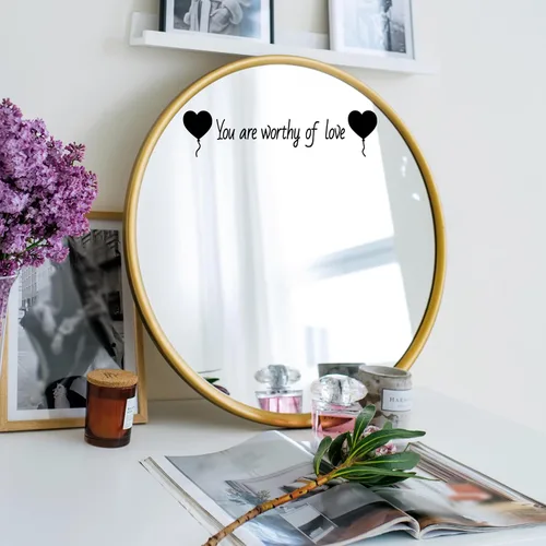 Vista 15 de Calcomanía de espejo "Yes You Can Sign with Exclamation Mark - Yes You Can Words of Inspiration Decor - Diferentes fuentes Yes You Can Sign