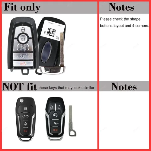 Vista 2 de Funda de llave de silicona para Ford F150 Mustang Explorer Expedition Escape Edge Bronco Transit Maverick y Lincoln Navigator Nautilus Aviator
