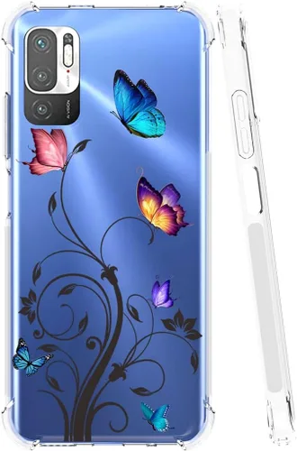 Vista 2 de Funda de teléfono para Redmi Note 10 5G/Poco M3 Pro/Redmi Note 10T 5G M2103K19G Funda para niñas y mujeres, funda protectora transparente de TPU
