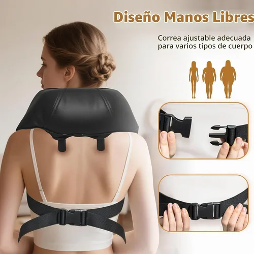 Vista 5 de Joyset Masajeador inalámbrico de cuello y hombros con calor, amasado Negro