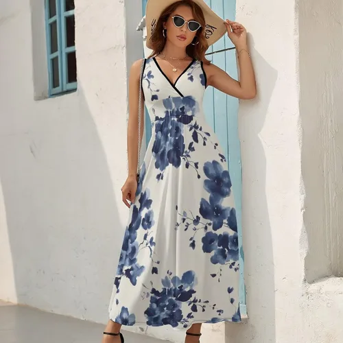 Vista 5 de Vestido de verano con estampado floral para mujer, Style-14