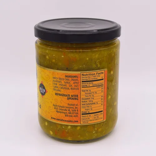 Vista 2 de SANTA FE SEASONS Salsa Chile verde tostado al fuego, 16 oz