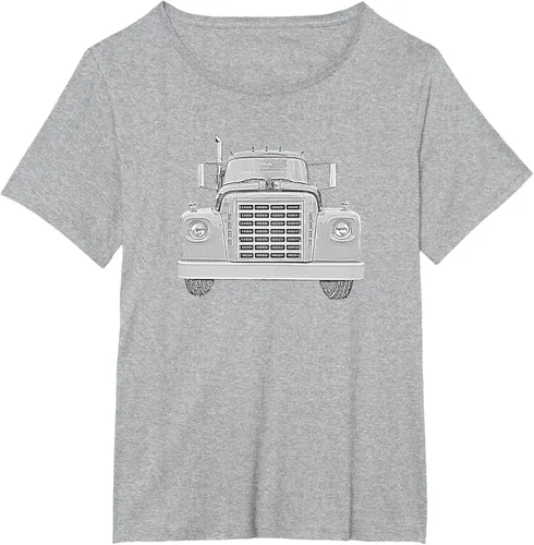 Vista 85 de Camiseta clásica de camión pesado International Harvester IH Loadstar, Negro, S