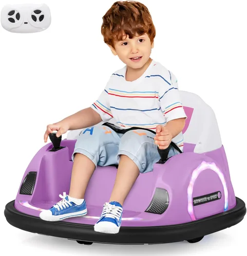 Vista 10 de Costzon Coche de parachoques eléctrico de 12 V para niños con control Morado oscuro