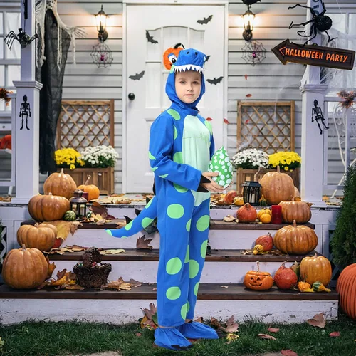 Vista 6 de Dinosaur Costume for Kids, Halloween Costumes for Toddlers Boys Girls, T-Rex Costume for Halloween Trick or Treating