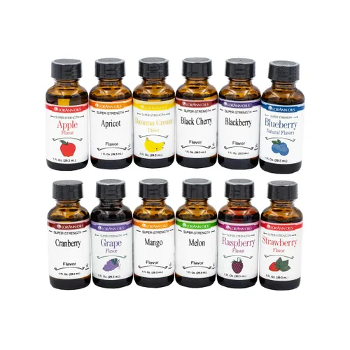 Vista 9 de LorAnn SS Paquete #1 de 12 sabores frutales en botellas de 1 adarme (.0125 fl oz - 3.7ml)