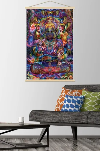 Vista 2 de Trends International Jumbie - Vishnu Wall Poster, 22.37" x 34.00", Premium Print and Beechwood Hanger Bundle