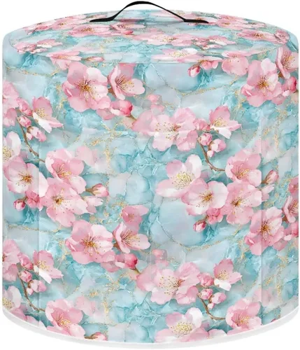 Vista 9 de Suobstales Cubierta para aparato con estampado de estrellas de mar de playa, cubierta antipolvo, funda portátil para olla a presión con bolsillo