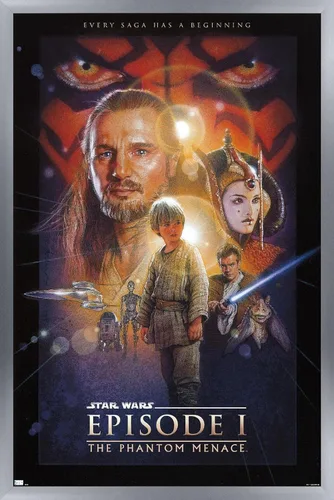 Vista 11 de Trends International Star Wars: The Phantom Menace - Póster de pared de una hoja (sin bloque de facturación), 34 pulgadas de largo x 22.4 pulgadas