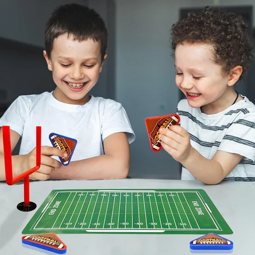 Vista 6 de XIPEGPA 20 PCS Mini Juegos de Fútbol Americano de Mesa, Juegos Deportivos de Mesa con Pelotas de Fútbol Americano de Espuma, Postes de Portería