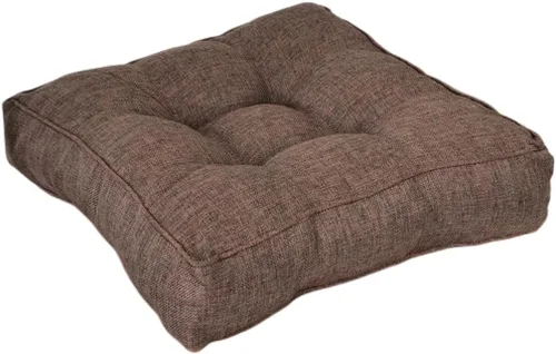 Vista 15 de Cojín cuadrado sólido de 16 pulgadas para silla, estilo tatami, cojín antideslizante y grueso, tapete suave para silla de oficina, cocina, comedor