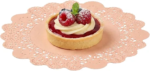 Vista 79 de Restaurantware Pastry Tek Blondas de Encaje de 4 x 4 Pulgadas 100 Vajilla Decorativa - Blondas de Mesa Desechables Redondas de Papel Negro