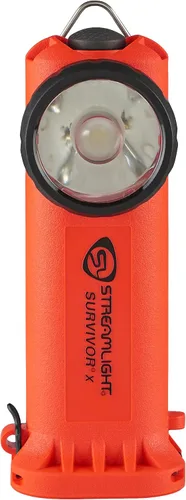 Vista 2 de Streamlight 90044 Survivor X USB 250-lúmenes USB recargable, linterna de ángulo recto para bomberos, con paquete de batería recargable, naranja