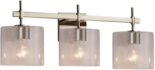 Vista 2 de Justice Design Group Lighting FSN-8413-30-FRCR-DBRZ Union - Barra de baño, bronce oscuro