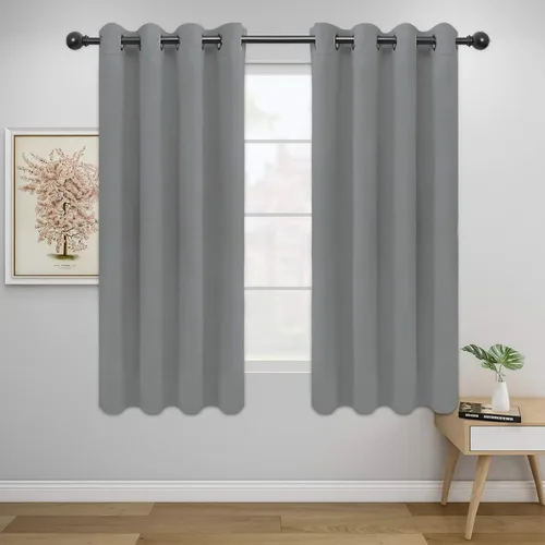 Vista 75 de Easy-Going - Cortinas opacas para dormitorio, aislamiento térmico sólido con ojales, cortinas de ventana para reducción de ruido, cortinas