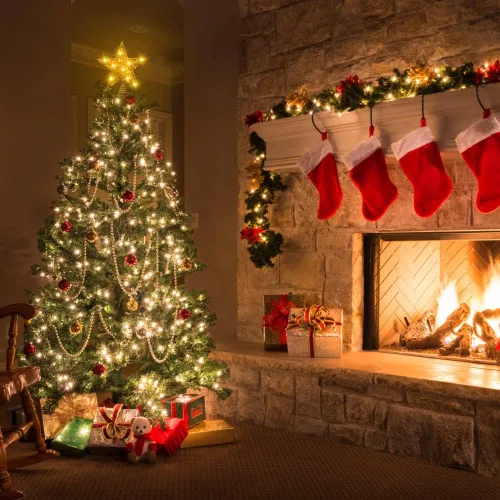 Vista 3 de DULEFUN Estrella LED de 11.8 Pulgadas para la Punta del Árbol - Adorno de Metal Dorado con 20 Luces para Decoración de Árbol de Navidad y Decoración